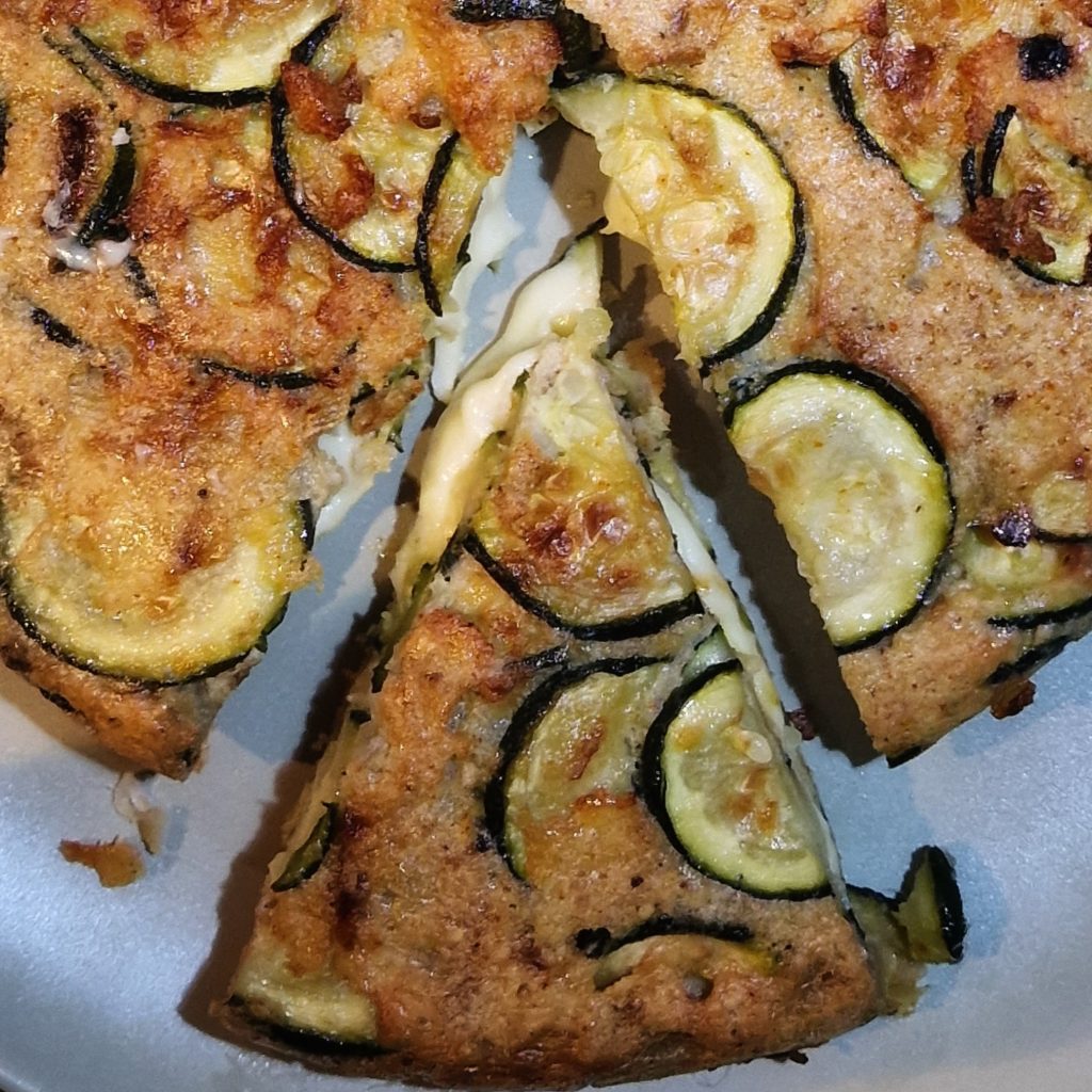 Tortilla de zucchini rellena