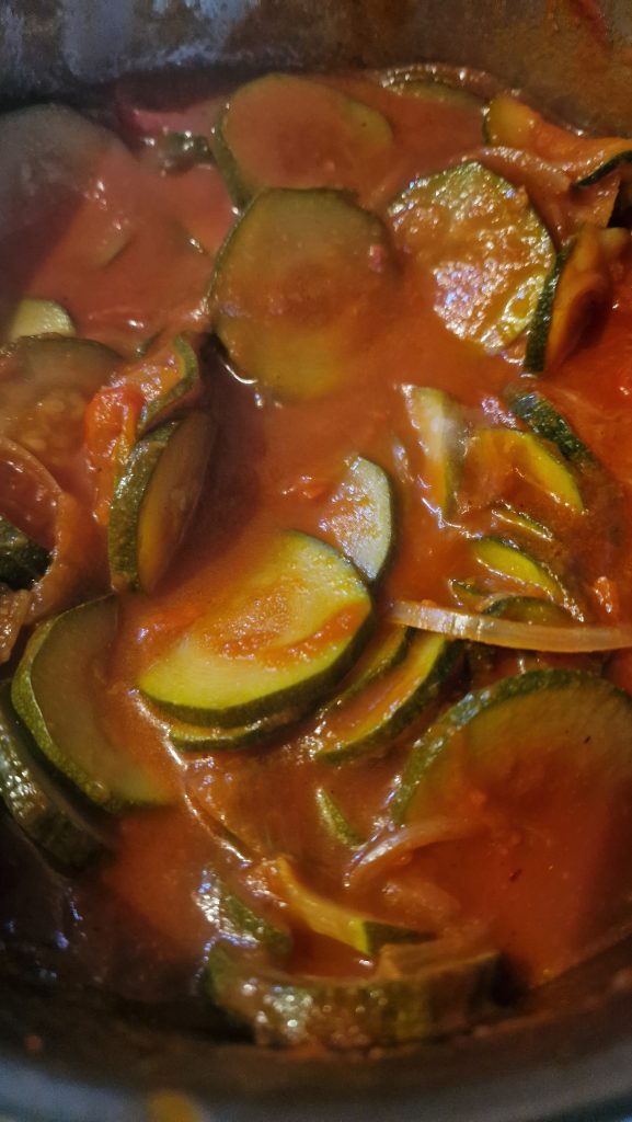 Zucchini en Salsa de Tomates!